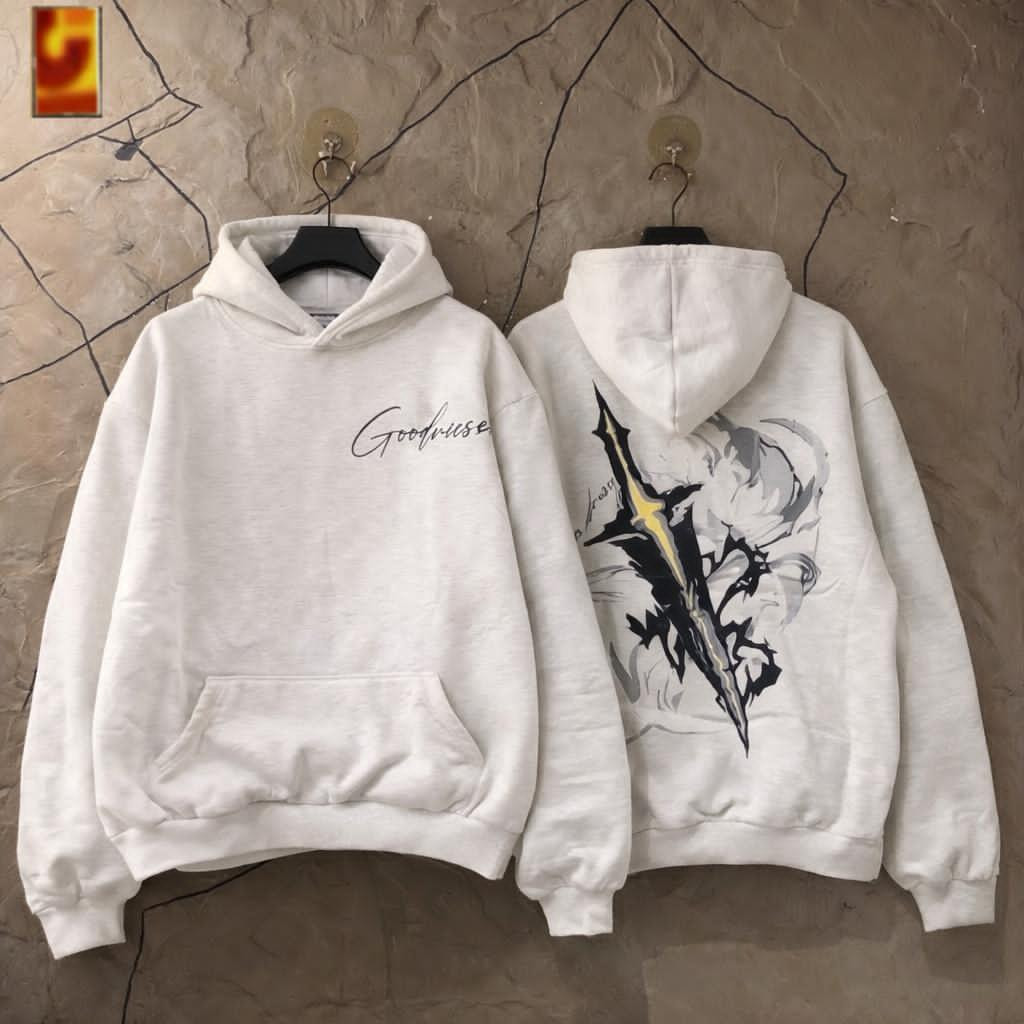 Oversized Nike Oval Logo Hoodie Grey White Pullover Swoosh in Oval Print Unisex Streetwear Sweatshirt Fleece Hoodie"