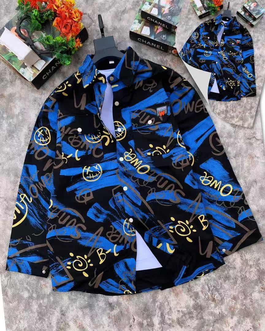 Sunflower Power Print Shirt - Black/Gold Chaos All-Over Button-Up
