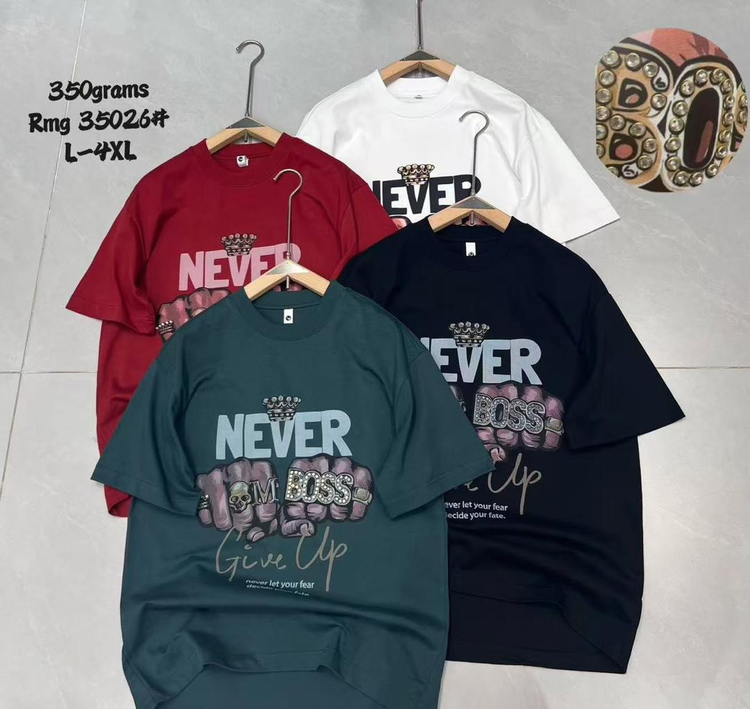 Oversized Motivational Fist T-Shirt Heavy 350gsm Cotton NEVER GIVE UP Boss Print Relaxed Fit Unisex Streetwear Hype Casual Oversized Tee White Black Red Teal