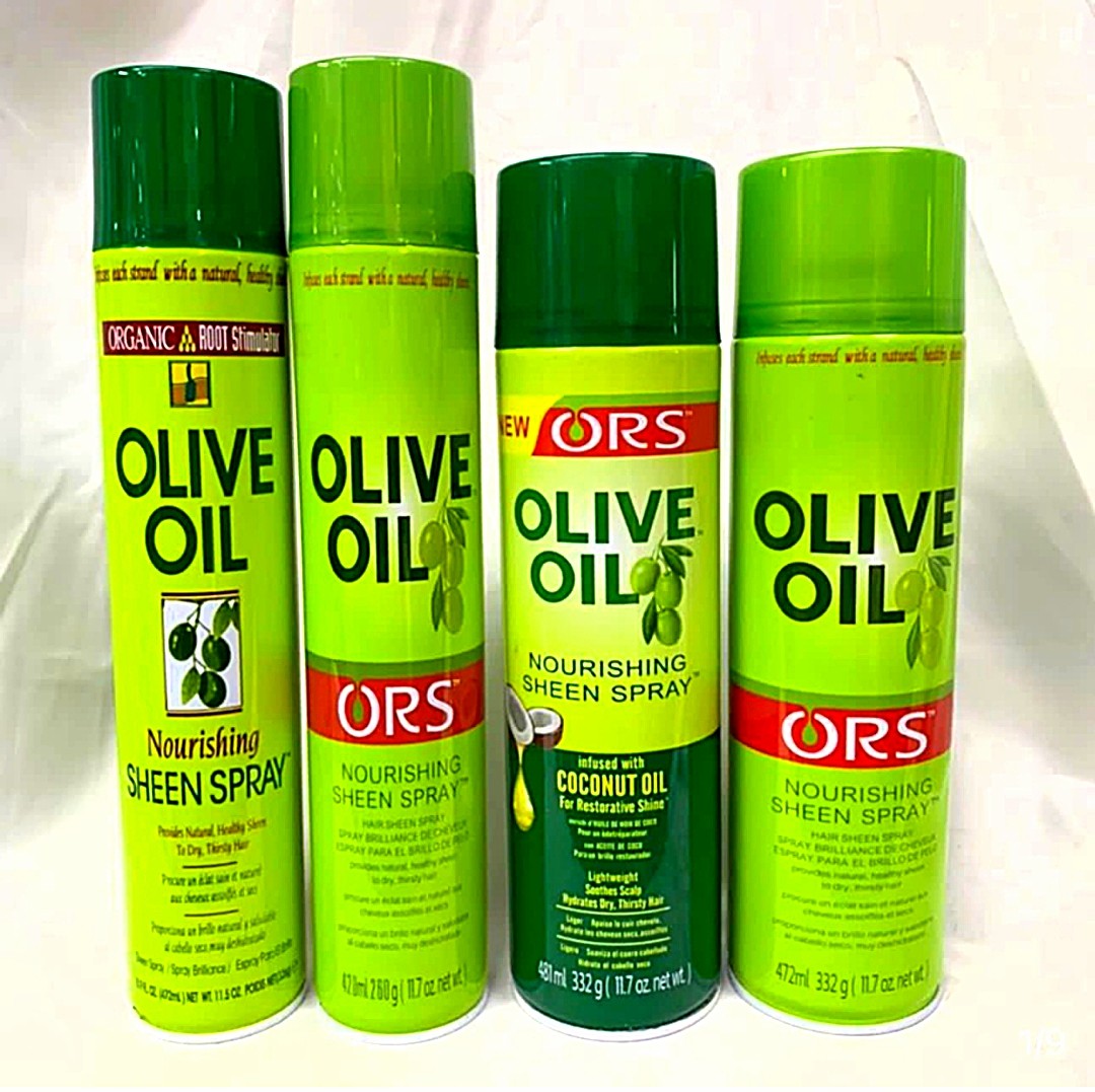 ORS Olive Oil Nourishing Sheen Spray for High Shine & Scalp Health (11.7 oz / 472ml)