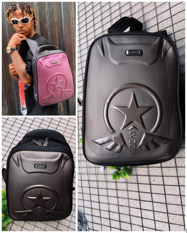 Purple Star Emblem Mini Sling Backpack Men's Tactical Chest Bag Hard Shell LVBOSHI Style Metallic Crossbody Backpack