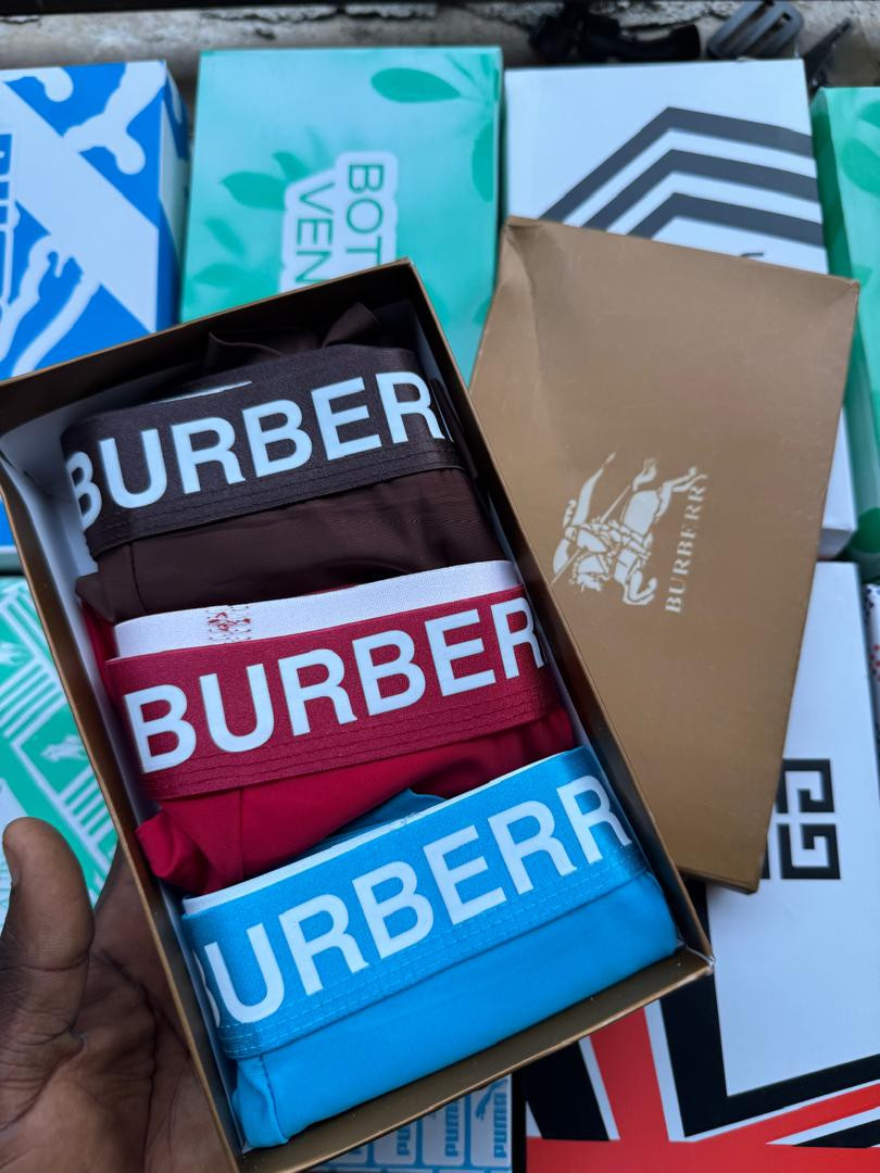 Burberber Inspired Men's Boxer Briefs - Designer Replica Trunk Underwear Multi-Color