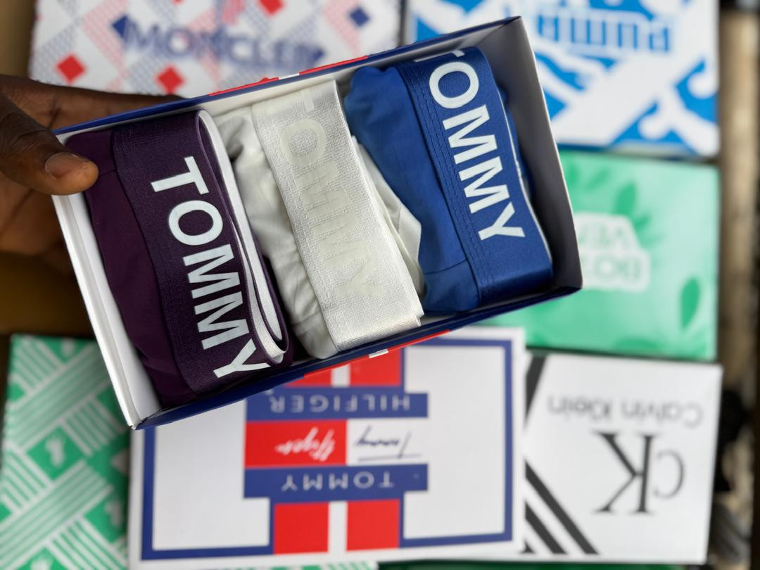 TOMMY Inspired Men's Boxer Briefs - Designer Replica Trunk Underwear Multi-Color Boxed