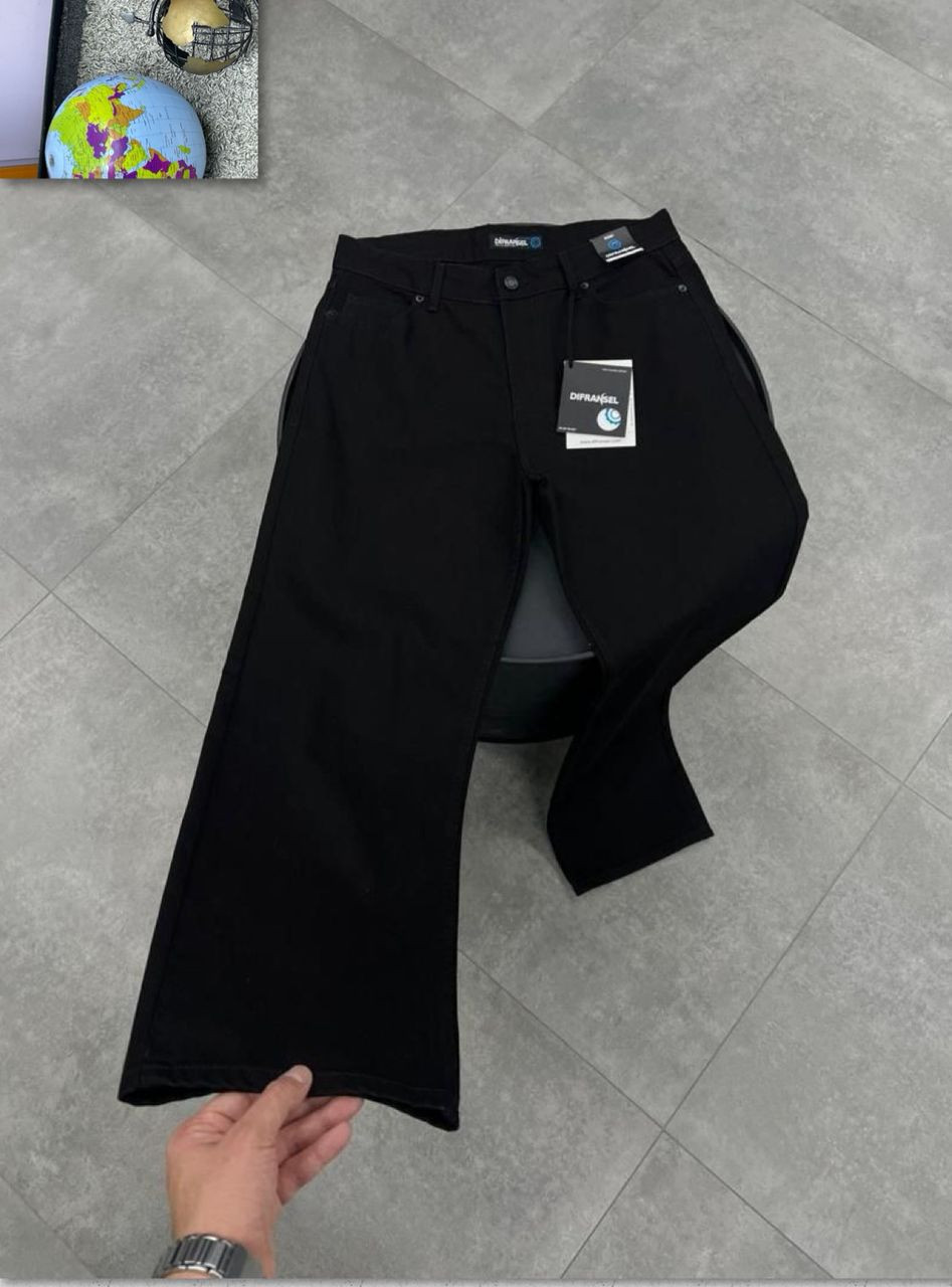 Men's Sand Khaki Stacked Flare Jeans - Vintage Washed Extra Long Denim - Streetwear Baggy Fit Trousers with Silver Cross Chain