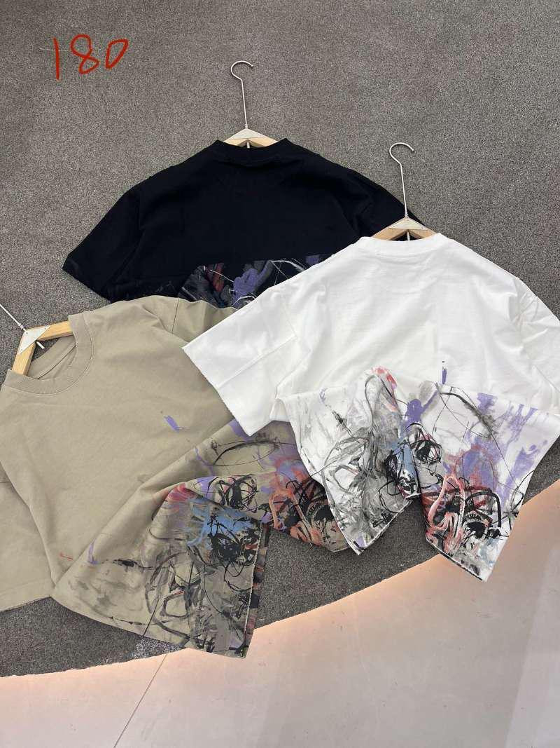 Heavy 350g Splatter Face Tee Oversized Boxy Fit Distressed Abstract Portrait Paint Drips Streetwear Unisex Hype Casual Graphic T-Shirt