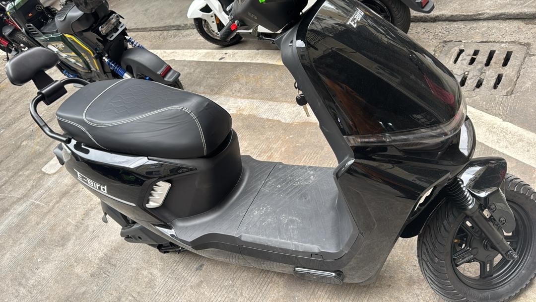 E-Bird Pro High-Performance Electric Motorcycle – 100km Long-Range Lithium Battery, 3000W Brushless Motor, Smart NFC Start, and Dual Hydraulic Disc Brakes – Silver & Black Elite Series